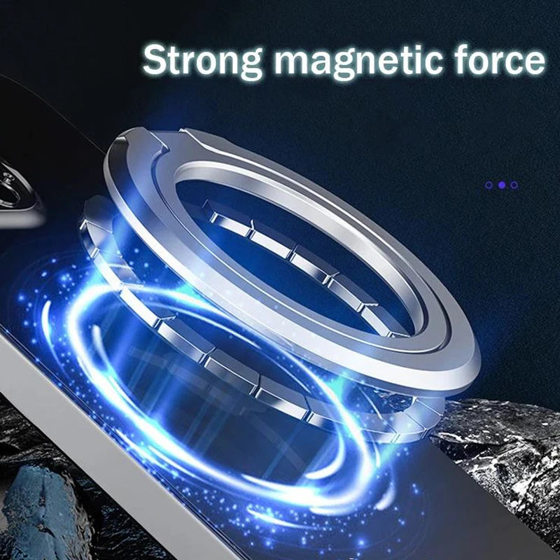 Magnetic Finger Ring Holder For MagSafe Phone Smartphone Accessories for iPhone 17 16 15 Pro Max Magnet Phone Stand Grip Mount