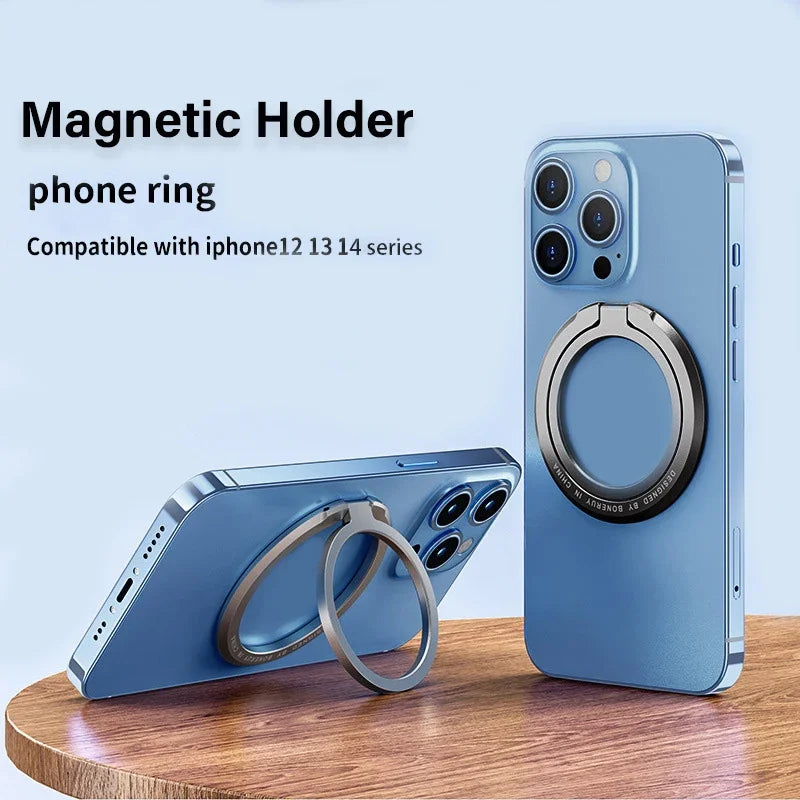 Magnetic Finger Ring Holder For MagSafe Phone Smartphone Accessories for iPhone 17 16 15 Pro Max Magnet Phone Stand Grip Mount