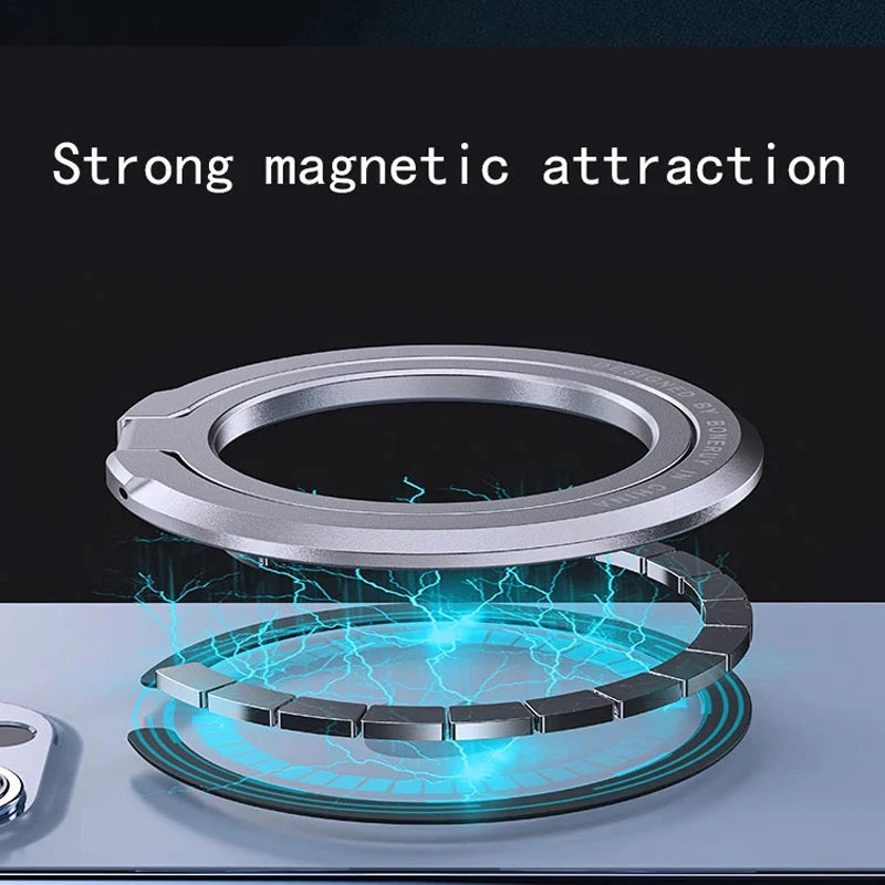 Magnetic Finger Ring Holder For MagSafe Phone Smartphone Accessories for iPhone 17 16 15 Pro Max Magnet Phone Stand Grip Mount